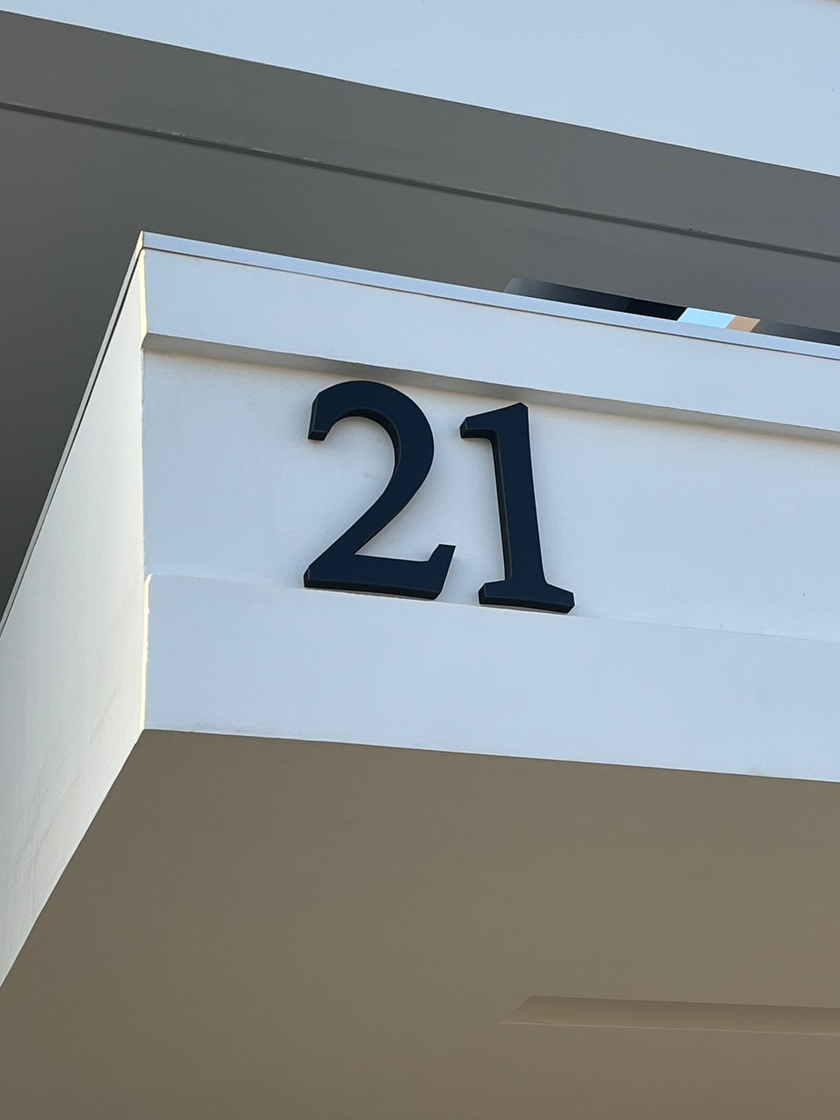 NÚMEROS RESIDENCIAIS 20 cm — PVC + ACM Premium (1ALGARISMO)