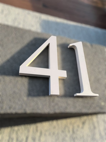 NÚMEROS RESIDENCIAIS 20 cm — PVC + ACM Premium (1ALGARISMO)