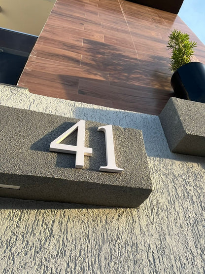 NÚMEROS RESIDENCIAIS 20 cm — PVC + ACM Premium (1ALGARISMO)